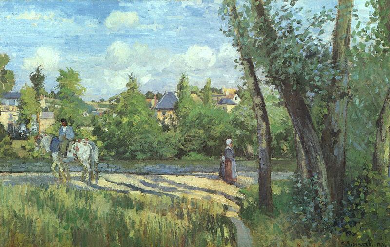 Camille Pissaro Sunlight on the Road, Pontoise China oil painting art